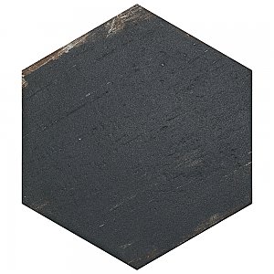 Retro Mini Hex Nero 7" x 8" Porcelain Floor & Wall Tile - Sold Per Case of 36 - 11.16 Sq. Ft.