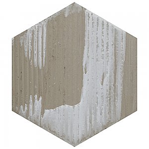 Retro Mini Hex Nero 7" x 8" Porcelain Floor & Wall Tile - Sold Per Case of 36 - 11.16 Sq. Ft.