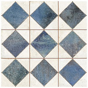 Kings Arles Blue 13" x 13" Ceramic Floor and Wall Tile - 10 Tiles Per Case - 12.0 Square Feet