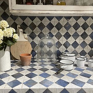 Kings Arles Blue 13" x 13" Ceramic Floor and Wall Tile - 10 Tiles Per Case - 12.0 Square Feet