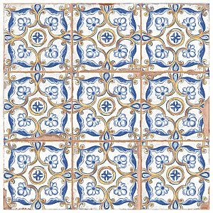 Kings Campania Atrani 13" x 13" Ceramic Floor and Wall Tile - 10 Tiles Per Case - 12.0 Square Feet