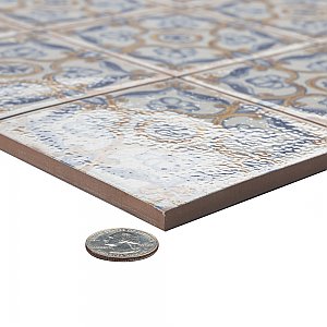 Kings Campania Atrani 13" x 13" Ceramic Floor and Wall Tile - 10 Tiles Per Case - 12.0 Square Feet
