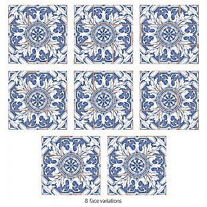 Kings Campania Minori 13" x 13" Ceramic Floor and Wall Tile - 10 Tiles Per Case - 12.0 Square Feet