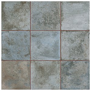 Kings Etna Blue 13-1/8" x 13-1/8" Ceramic Floor & Wall Tile - 10 Tiles Per Case - 12.2 Sq. Ft.