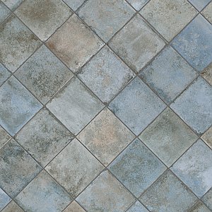Kings Etna Blue 13-1/8" x 13-1/8" Ceramic Floor & Wall Tile - 10 Tiles Per Case - 12.2 Sq. Ft.
