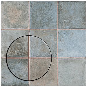 Kings Etna Blue 13-1/8" x 13-1/8" Ceramic Floor & Wall Tile - 10 Tiles Per Case - 12.2 Sq. Ft.
