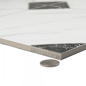 Merzoni Yard Marquina 13" x 13" Porcelain Floor and Wall Tile - 10 Tiles Per Case - 12.0 Square Feet