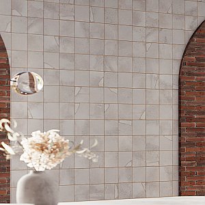 Kings Sea White 13" x 13" Ceramic Floor and Wall Tile - 10 Tiles Per Case - 12.0 Square Feet