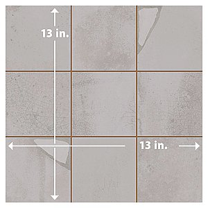 Kings Sea White 13" x 13" Ceramic Floor and Wall Tile - 10 Tiles Per Case - 12.0 Square Feet