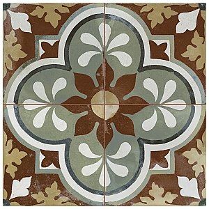 Kings Barna Born 17-5/8" x 17-5/8" Ceramic Floor and Wall Tile - 5 Tiles Per Case - 10.95 Square Feet