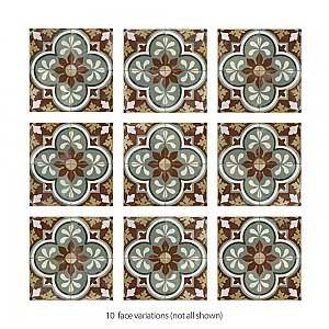 Kings Barna Born 17-5/8" x 17-5/8" Ceramic Floor and Wall Tile - 5 Tiles Per Case - 10.95 Square Feet