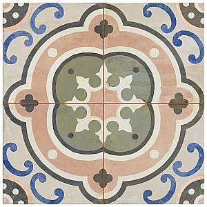 Kings Barna Raval 17-5/8" x 17-5/8" Ceramic Floor and Wall Tile - 5 Tiles Per Case - 10.95 Square Feet