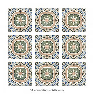 Kings Barna Raval 17-5/8" x 17-5/8" Ceramic Floor and Wall Tile - 5 Tiles Per Case - 10.95 Square Feet