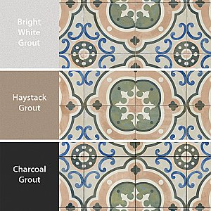 Kings Barna Raval 17-5/8" x 17-5/8" Ceramic Floor and Wall Tile - 5 Tiles Per Case - 10.95 Square Feet