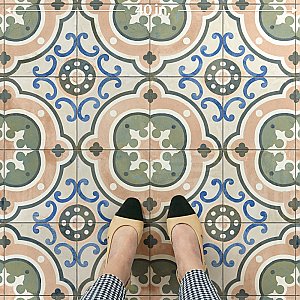 Kings Barna Raval 17-5/8" x 17-5/8" Ceramic Floor and Wall Tile - 5 Tiles Per Case - 10.95 Square Feet