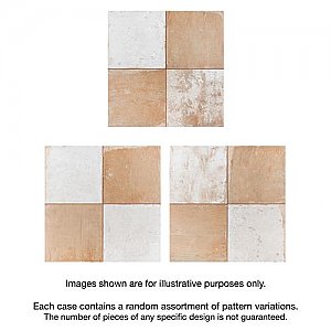 Kings Clay Checker Sand 17-3/4" x 17-3/4" Ceramic Tile - Sold Per Case of 5 - 11.17 Square Feet Per Case