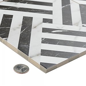 Gatzby 17-3/4" x  17-3/4" Porcelain Floor & Wall Tile - 6 Tiles Per Case - 13.32 Sq. Ft.