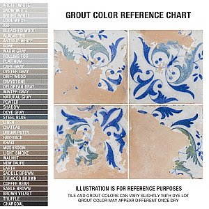 Kings Luxe Heritage Leaves 17-5/8" x 17-5/8" Ceramic Floor & Wall Tile - Sold Per Case of 5 - 10.95 Sq. Ft.