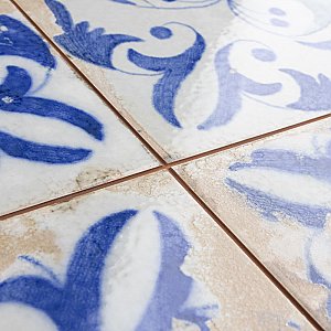 Kings Luxe Heritage Leaves 17-5/8" x 17-5/8" Ceramic Floor & Wall Tile - Sold Per Case of 5 - 10.95 Sq. Ft.