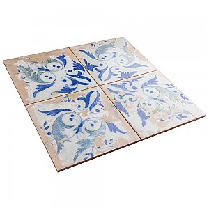 Kings Luxe Heritage Leaves 17-5/8" x 17-5/8" Ceramic Floor & Wall Tile - Sold Per Case of 5 - 10.95 Sq. Ft.