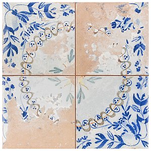 Kings Luxe Heritage Ornate 17-5/8" x 17-5/8" Ceramic Floor & Wall Tile - Sold Per Case of 5 - 10.95 Sq. Ft.
