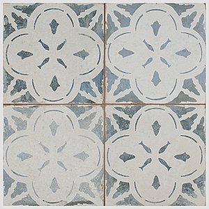 Kings Aurora Blue 17-5/8" x 17-5/8" Ceramic Floor/Wall Tile - 5 Tiles Per Case - 10.95 Sq. Ft.