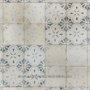 Kings Aurora Blue 17-5/8" x 17-5/8" Ceramic Floor/Wall Tile - 5 Tiles Per Case - 10.95 Sq. Ft.