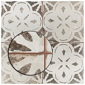 Kings Aurora Nero 17-5/8" x 17-5/8" Ceramic Floor/Wall Tile - 5 Tiles Per Case - 10.95 Sq. Ft.