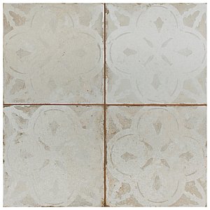 Kings Aurora White 17-5/8" x 17-5/8" Ceramic Floor/Wall Tile - 5 Tiles Per Case - 10.95 Sq. Ft.