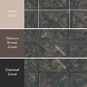 Kings Forest Lattice Black 17-5/8" x 17-5/8" Ceramic Floor and Wall Tile - 5 Tiles Per Case - 10.95 Square Feet