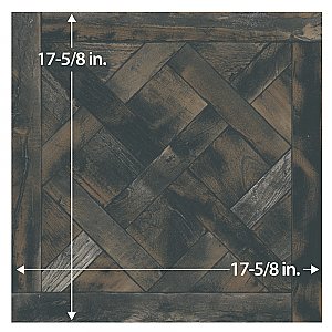 Kings Forest Lattice Black 17-5/8" x 17-5/8" Ceramic Floor and Wall Tile - 5 Tiles Per Case - 10.95 Square Feet