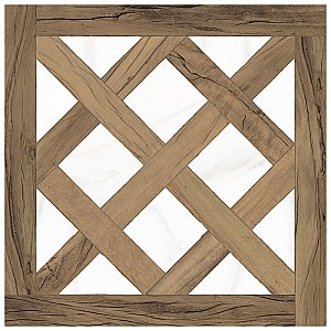 Kings Forest Lattice Calcatta Mix 17-5/8" x 17-5/8" Ceramic Floor and Wall Tile - 5 Tiles Per Case - 10.95 Square Feet