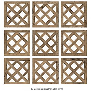 Kings Forest Lattice Calcatta Mix 17-5/8" x 17-5/8" Ceramic Floor and Wall Tile - 5 Tiles Per Case - 10.95 Square Feet