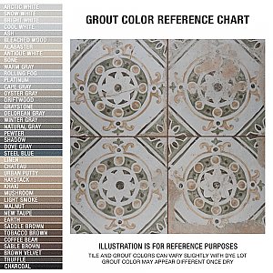 Kings Porto Iria  17-5/8" x 17-5/8" Ceramic Floor & Wall Tile - 5 Tiles Per Case - 10.95 Sq. Ft.