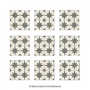 Kings Star Supernova Nero 17-3/4" x 17-3/4" Porcelain Floor and Wall Tile - 5 Tiles Per Case - 11.1 Square Feet
