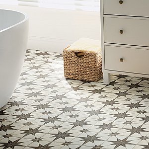 Kings Star Supernova Nero 17-3/4" x 17-3/4" Porcelain Floor and Wall Tile - 5 Tiles Per Case - 11.1 Square Feet