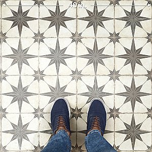 Kings Star Supernova Nero 17-3/4" x 17-3/4" Porcelain Floor and Wall Tile - 5 Tiles Per Case - 11.1 Square Feet
