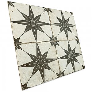 Kings Star Supernova Nero 17-3/4" x 17-3/4" Porcelain Floor and Wall Tile - 5 Tiles Per Case - 11.1 Square Feet