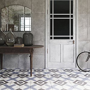 Kings Sena Azul  17-3/4" x 17-3/4" Porcelain Floor & Wall Tile - 5 Tiles Per Case - 11.1 Sq. Ft.