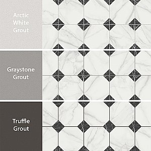 Merzoni Yard Marquina 17-7/8" x 17-7/8" Porcelain Floor and Wall Tile - 5 Tiles Per Case - 11.25 Square Feet