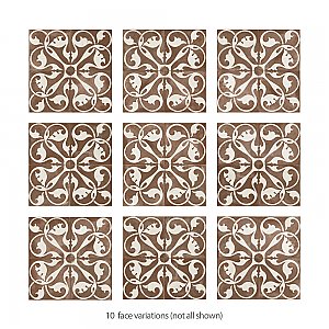 Kings Nouveau Ruby 17-5/8" x 17-5/8" Ceramic Floor and Wall Tile - 5 Tiles Per Case - 10.95 Square Feet