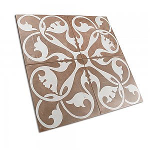 Kings Nouveau Ruby 17-5/8" x 17-5/8" Ceramic Floor and Wall Tile - 5 Tiles Per Case - 10.95 Square Feet