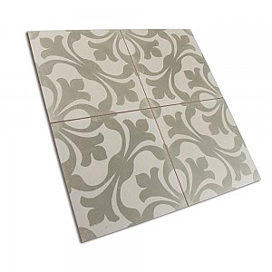 Kings Nouveau Sage 17-5/8" x 17-5/8" Ceramic Floor and Wall Tile - 5 Tiles Per Case - 10.95 Square Feet