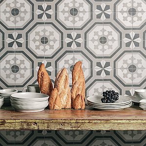 Kings Paname Opera 17-5/8" x 17-5/8" Ceramic Floor and Wall Tile - 5 Tiles Per Case - 10.95 Square Feet