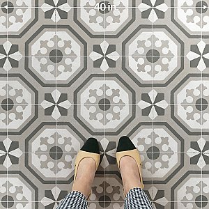 Kings Paname Opera 17-5/8" x 17-5/8" Ceramic Floor and Wall Tile - 5 Tiles Per Case - 10.95 Square Feet