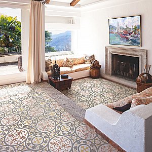 Kings Paname Trocadero 17-5/8" x 17-5/8" Ceramic Floor and Wall Tile - 5 Tiles Per Case - 10.95 Square Feet