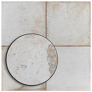 Kings Root Distressed White 17-5/8"x17-5/8" Ceramic Tile - Sold Per Case of 5 - 11.02 Square Feet Per Case