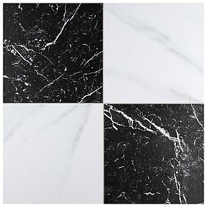 Merzoni Checker Ruzzini 17-7/8" x 17-7/8" Porcelain Floor & Wall Tile Tile - 6 Pieces per Case - 13.5 Sq. Ft. Per Case