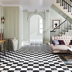 Merzoni Checker Ruzzini 17-7/8" x 17-7/8" Porcelain Floor & Wall Tile Tile - 6 Pieces per Case - 13.5 Sq. Ft. Per Case