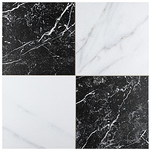 Merzoni Checker Ruzzini 17-7/8" x 17-7/8" Porcelain Floor & Wall Tile Tile - 6 Pieces per Case - 13.5 Sq. Ft. Per Case
